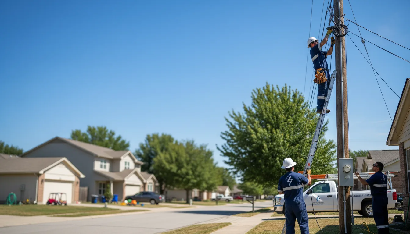 Residential electrician providing installation services in Higbee, MO